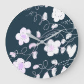 Stijlvolle klok in wit en blauw (Voorkant)