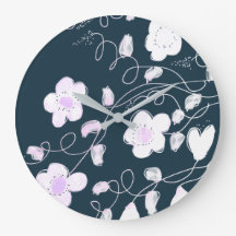 Stijlvolle klok in wit en blauw