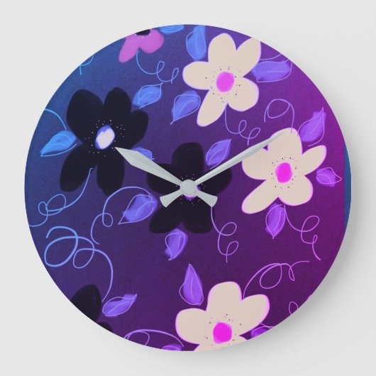Stijlvolle klok met paars (Voorkant)