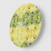 Stijlvolle klok met Paarse harten (Hoek)