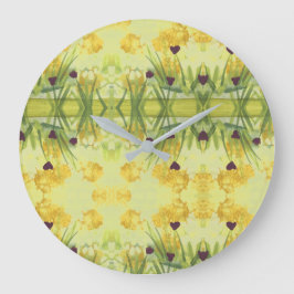 Stijlvolle klok met Paarse harten