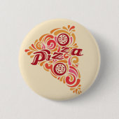 Stijlvolle knop Pizza Slice Ronde Button 5,7 Cm (Voorkant)