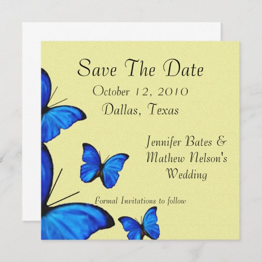 Stijlvolle knoppen Bewaar de datumaankondigingen Save The Date (Voorkant / Achterkant)