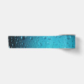 Stijlvolle koele blauwe waterdruppels satijnen lint (Voorkant)