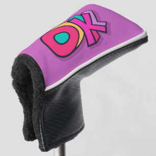 Stijlvolle koele "OK" Vette kleuren Paarse sporten Golfheadcover