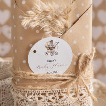 Stijlvolle koets bloemen zacht pastel Baby shower