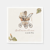 Stijlvolle  koets laat pastel neutraal servet (Voorkant)