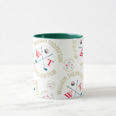 Stijlvolle Koffie Mok voor een Golfer (logo patroo (Midden)