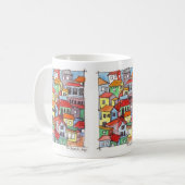 Stijlvolle koffiebeker koffiemok (Voorkant links)