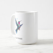 Stijlvolle kolibrie op wit koffiemok (Voorkant links)