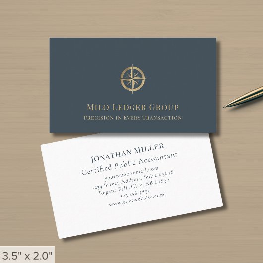 Stijlvolle kompas Logo Visitekaartje