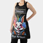 Stijlvolle konijn geschenken voor kapper haar styl schort (Insitu)