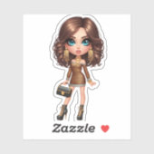 stijlvolle koningin sticker (Vel)