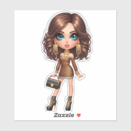 stijlvolle koningin sticker