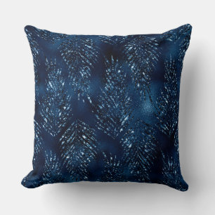 Stijlvolle Koningsblauwe Glitter Tropische Jungleb Kussen