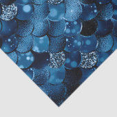 Stijlvolle koninklijk blauwe glitterschubben van z tissuepapier (Detail)