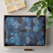 Stijlvolle koninklijk blauwe glitterschubben van z tissuepapier (Geschenk)