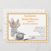 Stijlvolle kookgerei bruids douche uitnodiging (Voorkant)
