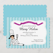 Stijlvolle Kooking Party - Persoonlijke uitnodigin Kaart (Voorkant / Achterkant)