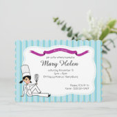 Stijlvolle Kooking Party - Persoonlijke uitnodigin Kaart (Staand voorkant)