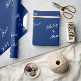Stijlvolle koppelnaam Navy geschenkverpakking inpa Cadeaupapier