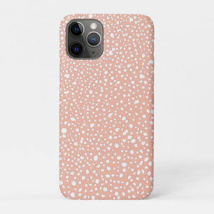 Stijlvolle koraal Gekleurde witte Stippen Case-Mate iPhone Case
