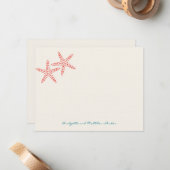 Stijlvolle kreeft bedankt kaarten notitiekaartje (Voorkant / Achterkant in situ)