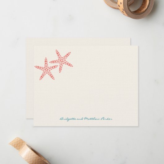 Stijlvolle kreeft bedankt kaarten notitiekaartje (Voorkant / Achterkant in situ)