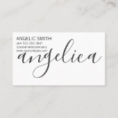 Stijlvolle kromme (zwart/wit) visitekaartje (Achterkant)