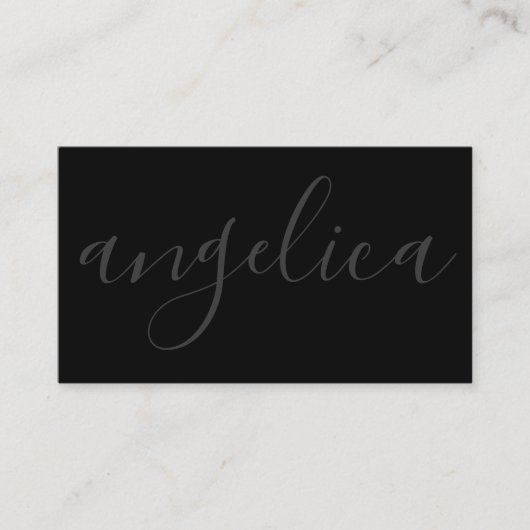 Stijlvolle kromme (zwart/wit) visitekaartje (Voorkant)