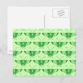 Stijlvolle Kunst Deco vlinder - smaragdgroen Briefkaart (Voorkant / Achterkant)