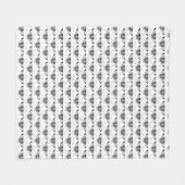 Stijlvolle Kunst Deco-vlinder - zwart-wit Fleece Deken (Voorkant (Horizontaal))