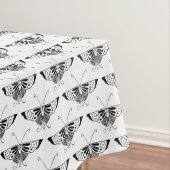 Stijlvolle Kunst Deco-vlinder - zwart-wit Tafelkleed (Voorbeeld)