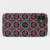 Stijlvolle kunsten en cirkels met monogram Case-Mate iPhone case (Achterkant (horizontaal))