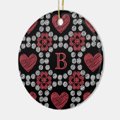 Stijlvolle kunsten en cirkels met monogram keramisch ornament (Links)