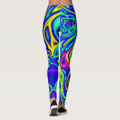 Stijlvolle Kunstpatroonvormen Leggings (Achterkant)