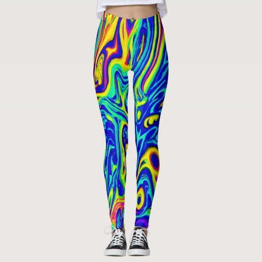 Stijlvolle Kunstpatroonvormen Leggings (Voorkant)