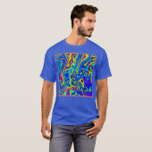 Stijlvolle Kunstpatroonvormen T-shirt (Voorkant volledig)