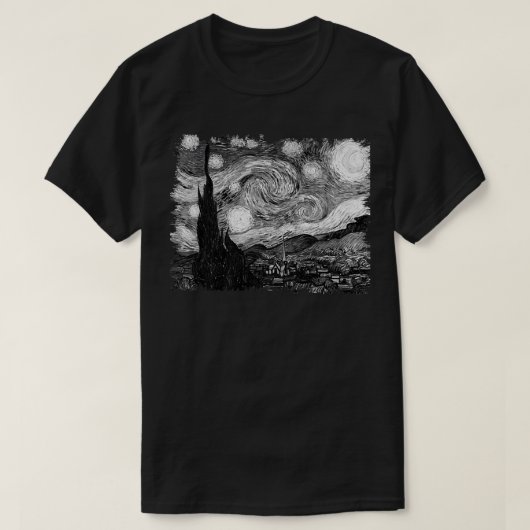 Stijlvolle  KunstSterrennacht Van Gogh Classic T-shirt (Design voorkant)
