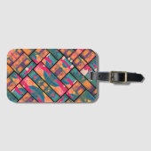 Stijlvolle kunstverf bagagelabel (Voorkant (horizontaal))