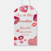 Stijlvolle Kus Vaarwel Rode Lippen Bruidsfeest Cadeaulabel (Voorkant)