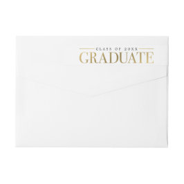 Stijlvolle Label Afstuderen wrap around adreslabel