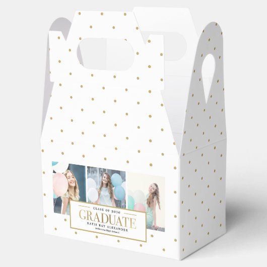 Stijlvolle Label Graduation Party Favoriet Box Bedankdoosjes (Geopend)
