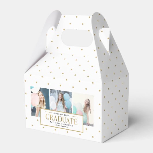 Stijlvolle Label Graduation Party Favoriet Box Bedankdoosjes (Voorkant Zijde)