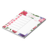 Stijlvolle land bloemen gepersonaliseerde naam notitieblok (Linkerzijde)