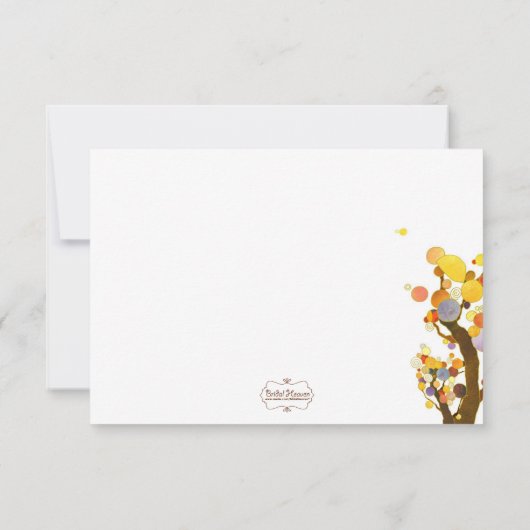 Stijlvolle landbomen Wedding RSVP (Achterkant)