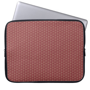 Stijlvolle laptophoes, bordeauxrode bloemenminipri laptop sleeve