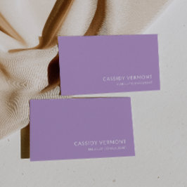 Stijlvolle Lavendel Beauty Makeup Consultant Visitekaartje