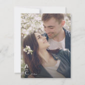 Stijlvolle Lavendel Bloemen Boeket Foto Bruiloft Save The Date (Achterkant)