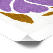 Stijlvolle lavendel Blue en Yellow Floral Art Perfect Poster (Hoek)